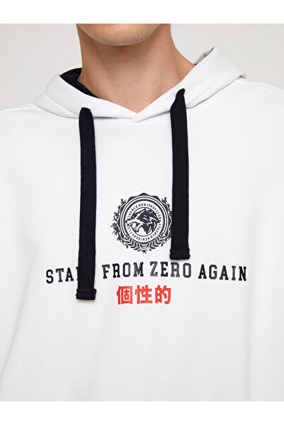 LC Waikiki Ανδρικό φούτερ με κουκούλα - μακρυμάνικο και στάμπα