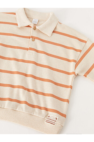 LC Waikiki Nyakú póló hosszú ujjú csíkos babafiú pulóver