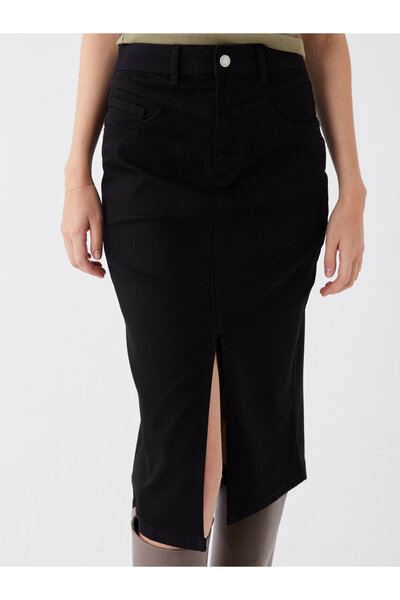 LC Waikiki Γυναικεία Jean Φούστα - Slim Fit