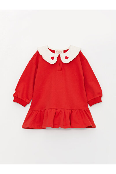 LC Waikiki Bebe Yaka Kız Bebek Elbise