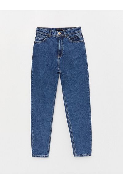 LC Waikiki Pantaloni de damă Mom Fit cu talie înaltă