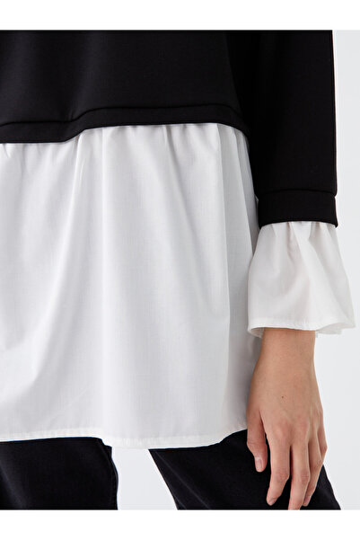 LC Waikiki Női tunika - Crew nyakú, tömör, hosszú ujjú