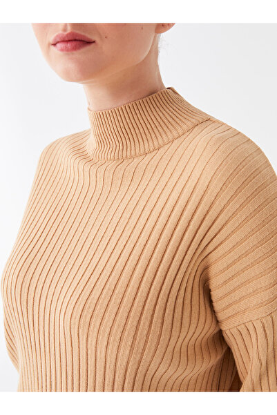 LC Waikiki Yarım Balıkçı Yaka Düz Uzun Kollu Kadın Triko Tunik