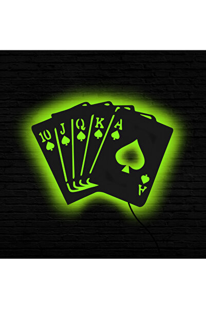 Lila Park Ledli Tablo,Işıklı Tabela, Led Şeritli Poker Kartları,Duvar Aksesua...