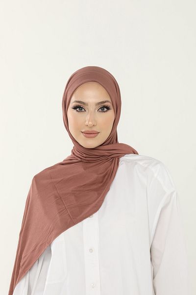 Beyzak Dusty Rose Luxury Combed Cotton Shawl - Women's Hijab Jersey Hijab Lycra Shawl