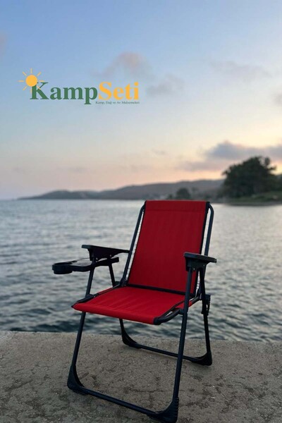 KS KampSeti 3 Adet Katlanır Kamp Sandalye ve Masa Seti-Taşınabilir Piknik Bahçe Sandalyesi-Masası