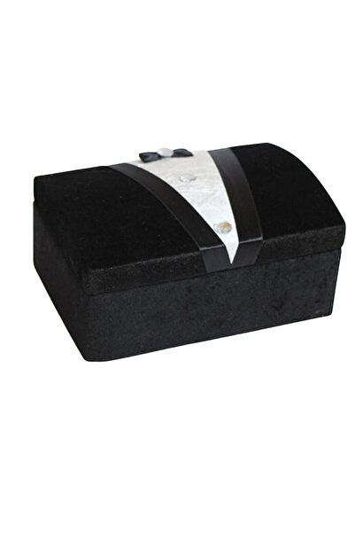 Nima Çeyiz Damat Sandığı - Damatlık Figürlü Smokin Sandık - Tıraş Kutusu - Siyah