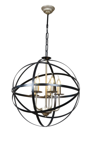 NOONLUX DESIGN&LIGHTING Studio No.on Belem Avize Siyah-gold Detaylı 5 Duylu