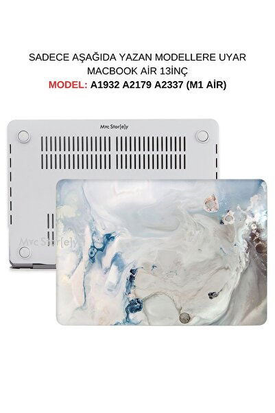Mcstorey حافظة ماك بوك اير M1 13 بوصة متوافقة مع A1932 A2179 A2337 Marble10nl