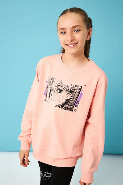 Perendi City Of Printed Girl's Sweatshirt Yavruağzı