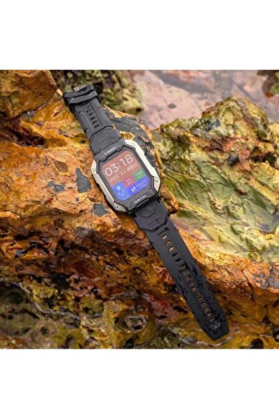 SmartMi Rugged Ultra Dayanıklı Akıllı Saat Tank Siyah