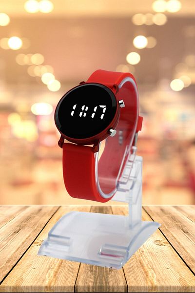 Luis Cardeni Children's Wristwatch with Silicone Strap LED Children's Watch for Ages 8 and Above (010)