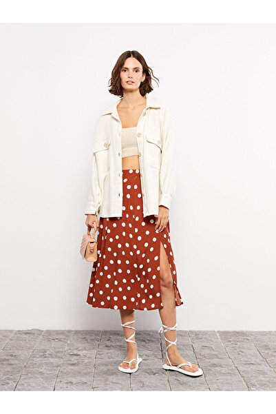 LC Waikiki Front Button Closure Plain Long Sleeve Gabardine Women's Shirt Jacket