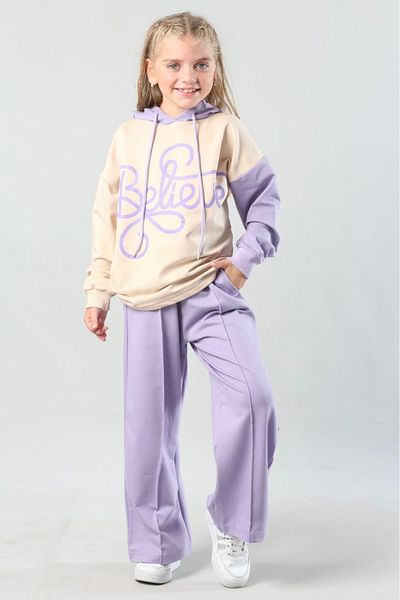 Calisa Girl Child Waiter Boy Wide Leg Hooded Bottom Top Tracksuit Set