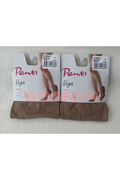 Penti Micro 40 Denim Medium Thick Shiny Below Knee (Pants) Socks 2 Pieces