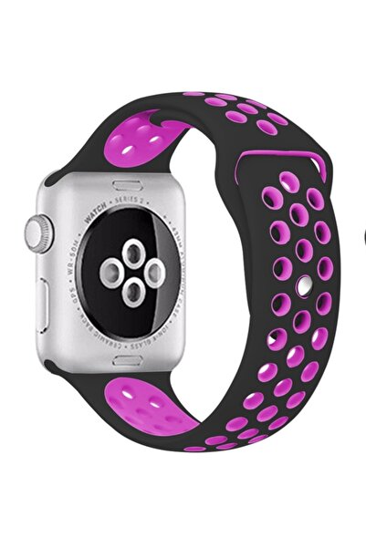 FirstModel Apple Watch Delikli Nike Spor Silikon Kordon (42MM/44MM/45MM/49MM/...