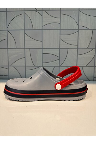 Anıl Ayakkabı GRAY Red Colored Slippers Unisex