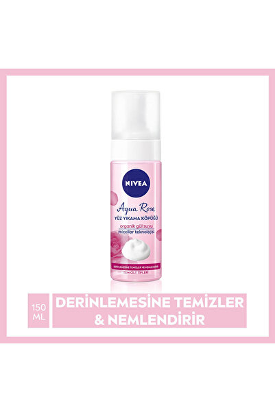 NIVEA Aqua Rose Organik Gül Suyu İçeren Yüz Yıkama Köpüğü 150 ml.