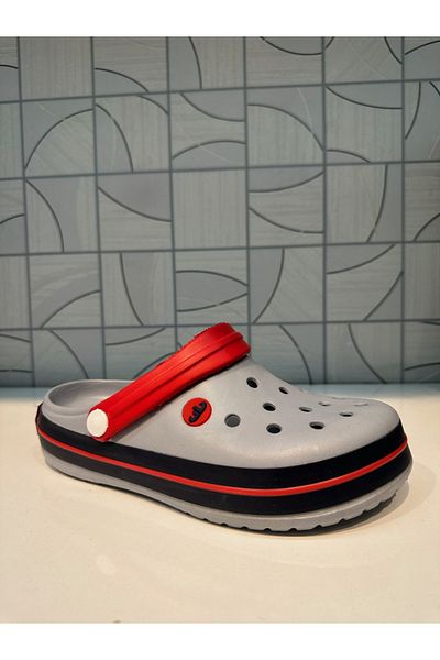Anıl Ayakkabı GRAY Red Colored Slippers Unisex