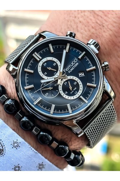 Ferrucci Smoked Men's Wristwatch+bracelet