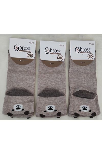 Bross ЧИФТ ОТ 3 ЧОРАПИ С БОТУШКИ И ШАРЕНКИ