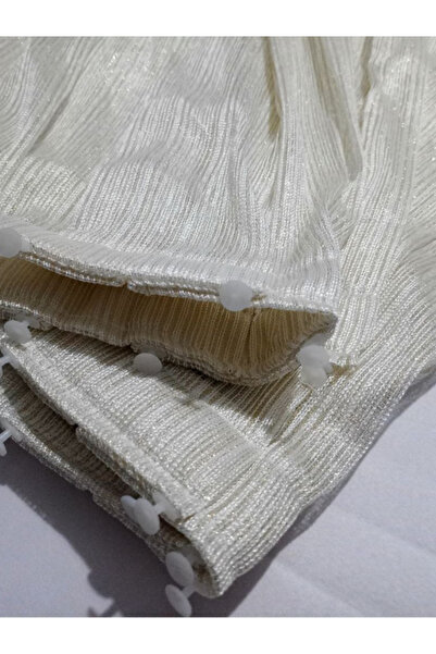 MebelPort Curtain Glitter Straight Striped Rotating Tulle Tight 1/2 Pleated