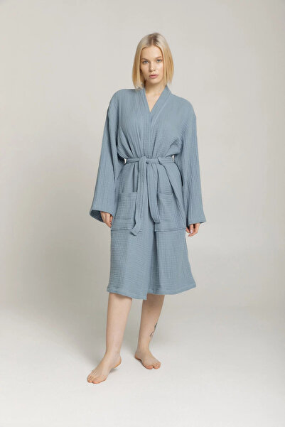 Melissa MÜSLİN BORNOZ KİMONO SABAHLIK ÖZEL TASARIM %100 PAMUK