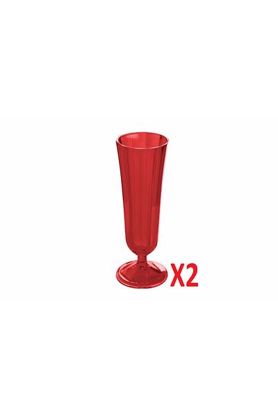 Porland Claret Red Flute Glass 130cc 2-pack 04FIA001730