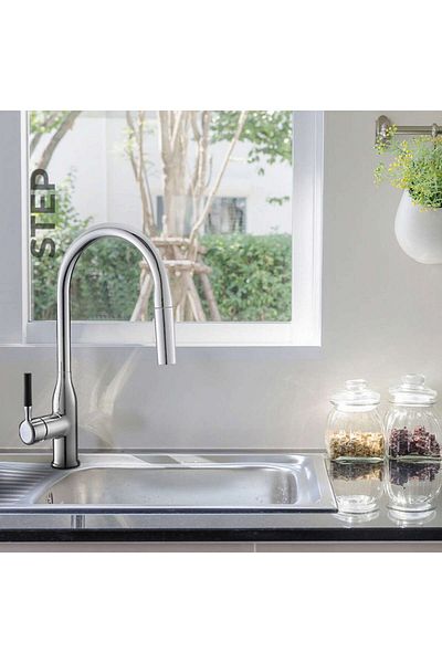 Newarc Chrome Color Step Spiral Sink Faucet - 900591 191083