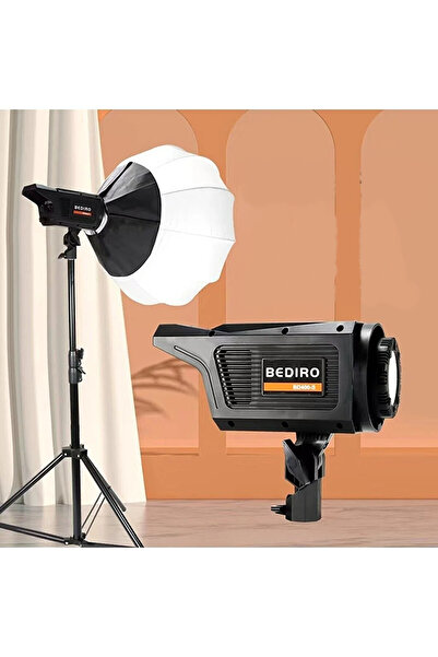 Fillikutum Fotoğraf Stüdyosu Led Sürekli Video Işığı Lambası 65 Cm Bowens Fener Tarzı Softbox 210 Cm
