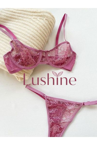 Lushine Underwire Lace Bra Set