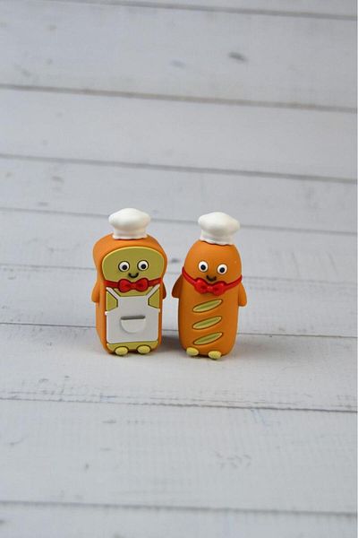 Kids Like Fantastic Pastry Figured 2-Piece Silicone Pencil Sharpener and Eraser Set