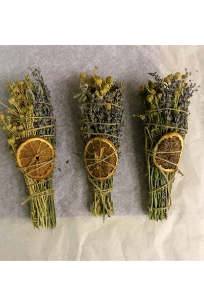 egeden doğal gıda 3 Lü Bolluk Bereket Tütsü Ritüel Seti : Adaçayı Üzerlik Lav...
