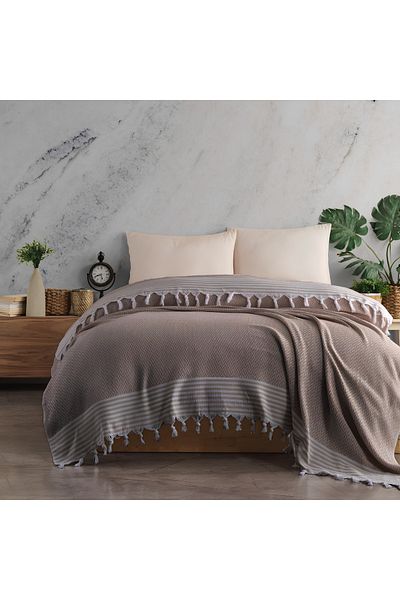 sethome collection سيت هوم نمط عتيق مزدوج رمح 200 × 230 مهدب (مربوط يدويًا)