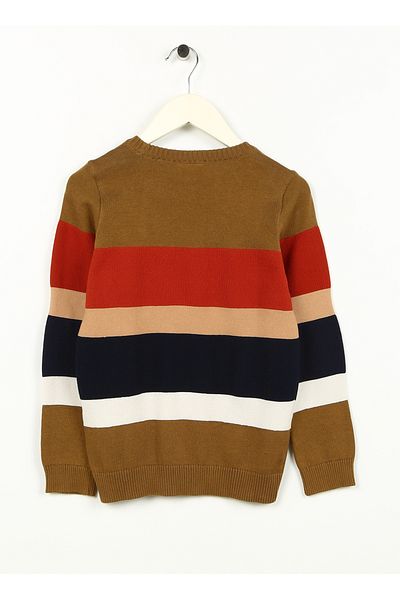 U.S. Polo Assn. BASE. Polo Assn. Crew Neck Slim Fit Light Khaki Men's Sweater NOKHAKIDS