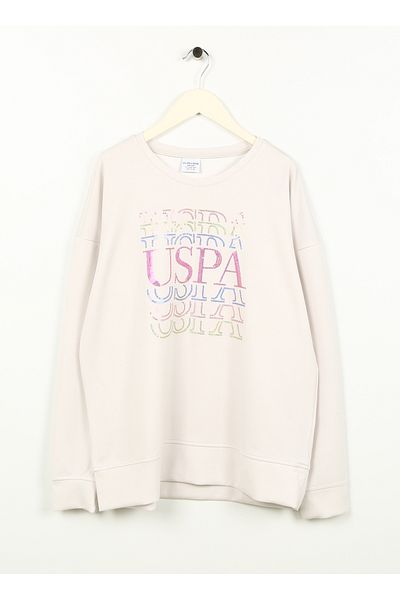 U.S. Polo Assn. BASE. Polo Assn. Women's Stone Sweatshirt REPLO