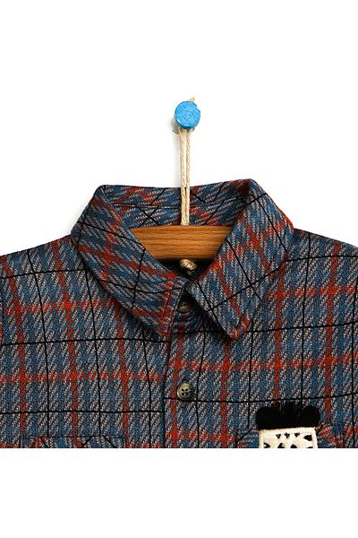 ebebek Hello Baby HelloBaby Winter Safari Baby Boy Shirt - Velvet Trousers