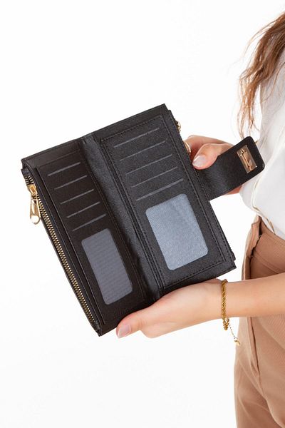 LOOP DESIGN Wallet with Phone, Paper and Coin Compartments, Portfolio Wallet with Card Holder Wrist Strap