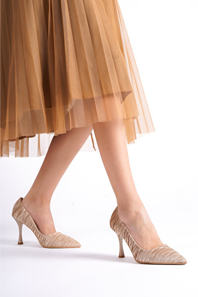 Moda Değirmeni Mink Women's Stiletto Heeled Shoes BG1171-118-0001