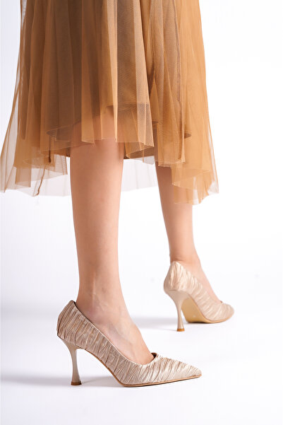 Moda Değirmeni Mink Women's Stiletto Heeled Shoes BG1171-118-0001