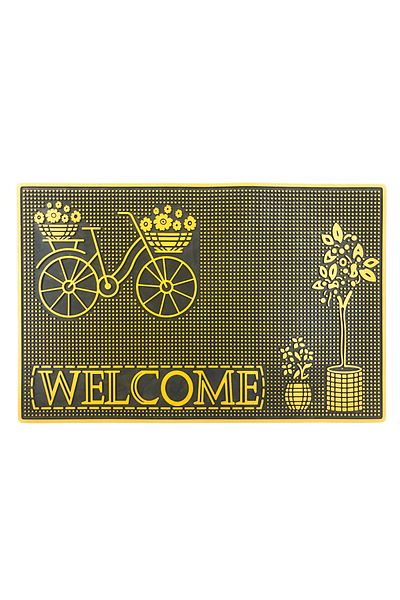 BirceHome Decorative Dust Collector Black Gold Washable Door Mat Carpet