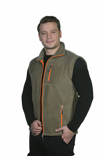 GENIUS STORE Κατάστημα ανδρικό φλις γιλέκο με φερμουάρ, αθλητικό γιλέκο εξωτερικού χώρου 3 τσέπες 8 χρώματα