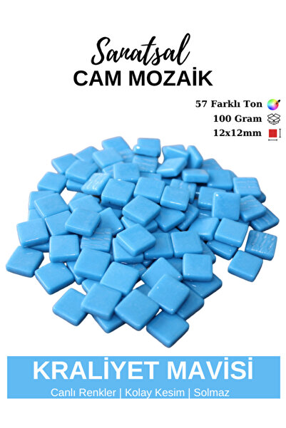 Sanatsal Mozaik 12x12mm Sanatsal Cam Mozaik Taşı (100GR)