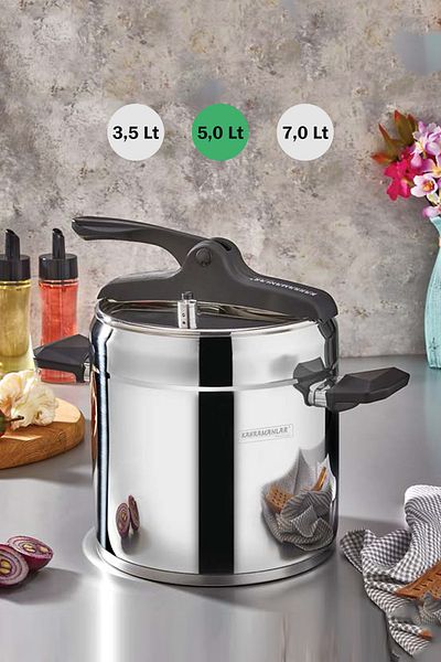 Kahramanlar Single Bakelite Handle Pressure Cooker 5.0 Lt