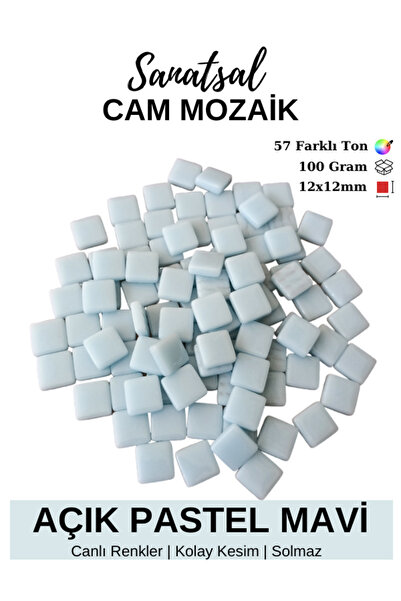 Sanatsal Mozaik 12x12mm Sanatsal Cam Mozaik Taşı (100GR)