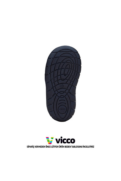 Vicco Color Model Rahat Kalıp Erkek İlk Adım Bebek ve Çocuk Ev Ayakkabısı Lacivert Panduf