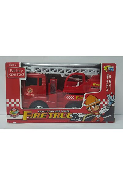 Brother Toys Pilli Işıklı Sirenli Oyuncak Itfaiye Arabası Vinç Hareketli Çarpınca Yön Değiştiren Araba