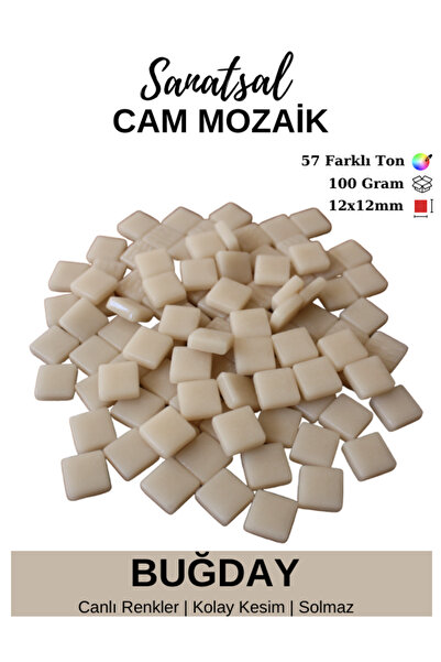 Sanatsal Mozaik 12x12mm Sanatsal Cam Mozaik Taşı (100GR)