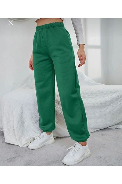 AFROGİYİM Pantaloni de sport oversize, cu picior elastic, neimprimați, Jogger