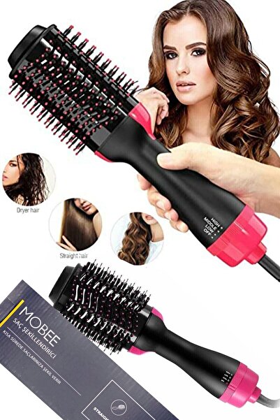 MOBEE Şekillendirici Ve Düzleştirici Kurutucu Pratik Tarak Saç Kurutma Ve Şek...